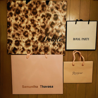 サマンサタバサなどショッパー　ショップ袋　4枚