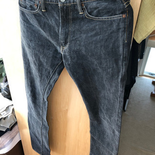W31 ブラックデニム　スカルジーンズの画像