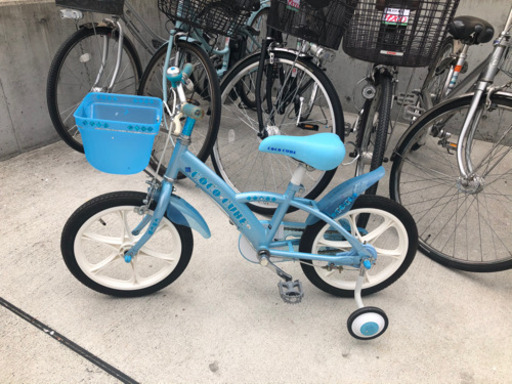 16インチ 女の子 子供自転車 ライトブルー