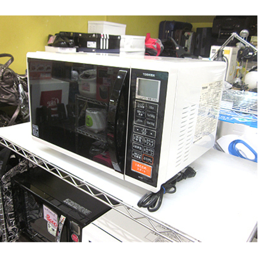 【石窯 東芝 オーブンレンジ 17L 2016年製】庫内フラット インバーター850W 250℃ ER-K3 ホワイト系 アイボリー系 白色系 TOSHIBA 電子レンジ 本郷通店