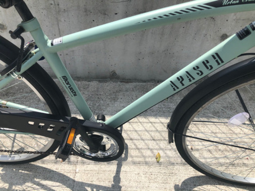 マルイシ アパッシュ クロスバイク 6段 自転車 27インチ マットグリーン