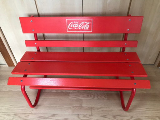 コカ•コーラ　木製ベンチ　鉄フレーム【値下げしました】