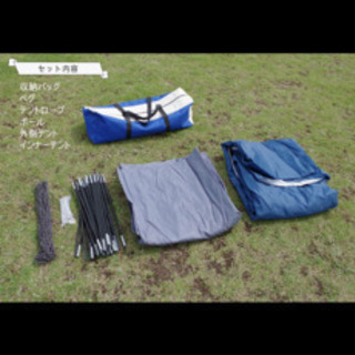 ドーム型テント　トンネル構造　3ルーム7〜10人用　480×310×210の画像