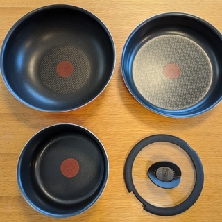 ティファール　取っ手のとれるフライパン・鍋・ふた4点セット