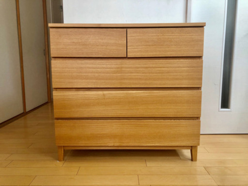 無印良品 タモ材 4段チェスト