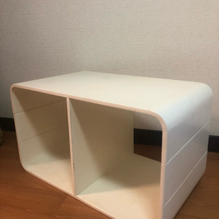 曲げ木風 オープンラック 棚 収納 飾り 2段 ホワイト 1台 ...