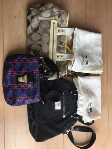 値下げ　coachコーチバッグ三点セット　美品
