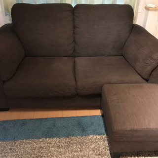 5月末まで◆IKEA2人用ソファとオットマン