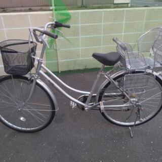 チャイルドシート付き自転車の画像
