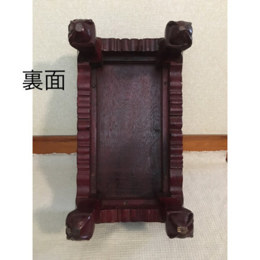 唐木 透かし彫り 花台 (飾り台)