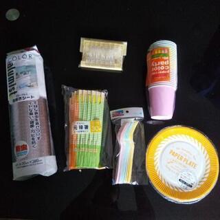 紙コップ　割り箸　フォークなど　まとめて100円