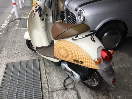 【諏訪湖一周確認】クレアスクーピー　希少の純正セキュリティ付！　人気の千鳥柄　すぐ乗れます！