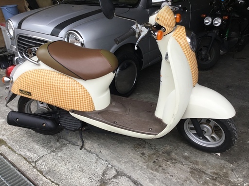 【諏訪湖一周確認】クレアスクーピー　希少の純正セキュリティ付！　人気の千鳥柄　すぐ乗れます！