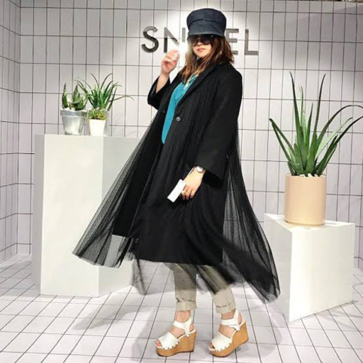 【美品】スナイデル　チュールコート　ブラック　クリーニング済