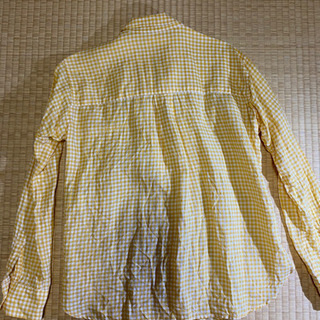 UNIQLO黄色チェック柄シャツ