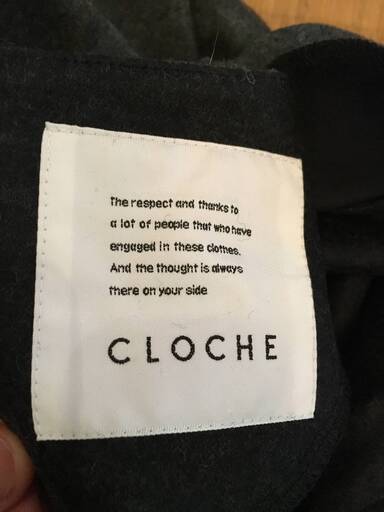 新品　ワンピース　CLOCHE ブルーベル ポリエステル46% 毛21% ナイロン18% 綿9% レーヨン6%