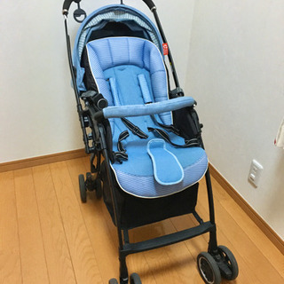 アップリカ ハイシート&ワイドシートベビーカー ラクーナ コンフォート パステルブルーBL 