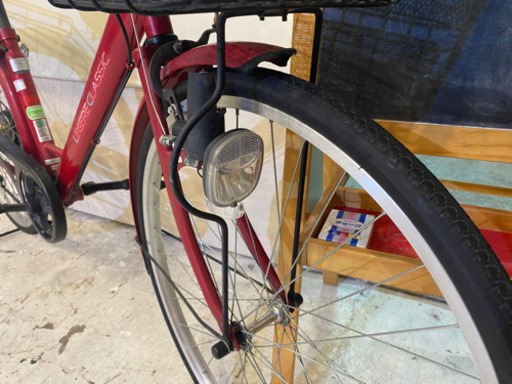 【6段変速】26インチ　自転車　赤
