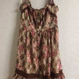 リズリサ♡ ワンピース 茶色 フリル 1500円