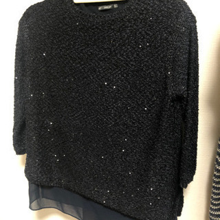 ZARA スパンコール★キラキラトップス　sサイズの画像
