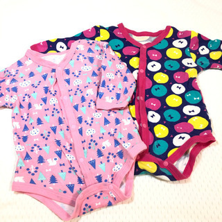 西松屋 ロンパース ピンク２枚セット