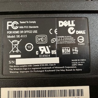 usbケーブル　DELL　キーボードと富士通マウス　動作品の画像