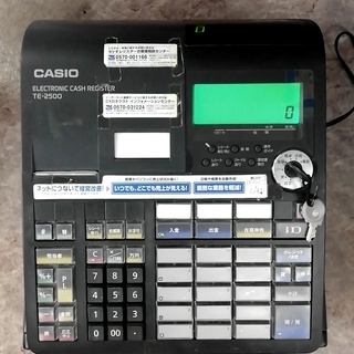 《中古》カシオ電子レジスターTE-2500ブラック　1000円