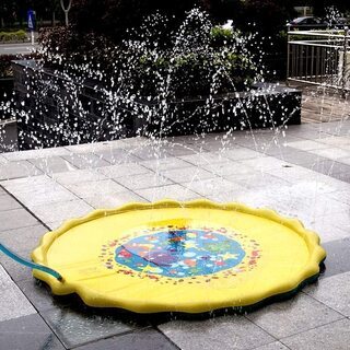  噴水マット水遊びマット庭の中に遊び 家族用 噴水