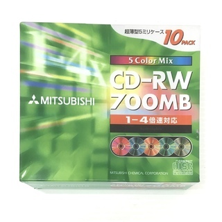 未使用品 三菱化学 CD-RW 700MB 10枚スリムケ-ス入...