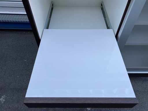 ミドルレンジボード レンジ台 ニトリ 茶 収納棚 中古品