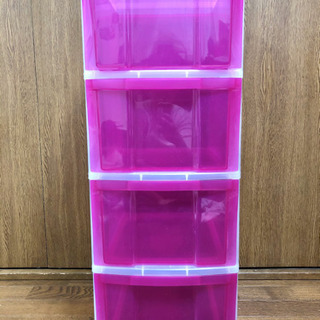 【たっぷり収納】プラスチック 衣装ケース＊ピンクで可愛いの画像