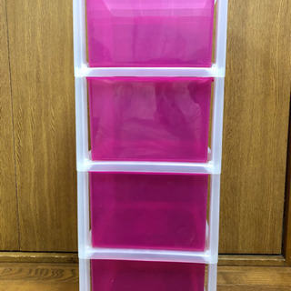 【たっぷり収納】プラスチック 衣装ケース＊ピンクで可愛いの画像
