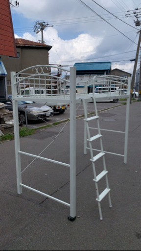 ロフトベッド　ホワイト　シングル