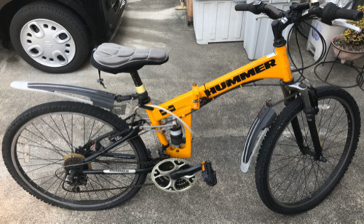 HUMMER 黄色　マウンテンバイク　折り畳み　取引者決定