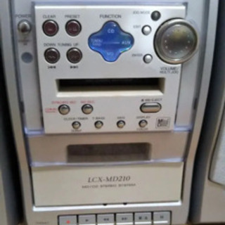 MD CD コンポ　aiwa スピーカー付　リモコン付の画像