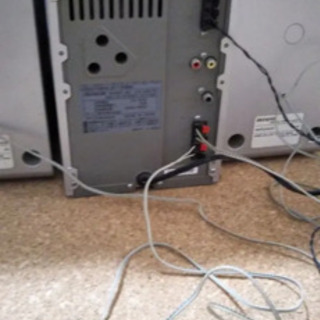MD CD コンポ　aiwa スピーカー付　リモコン付の画像