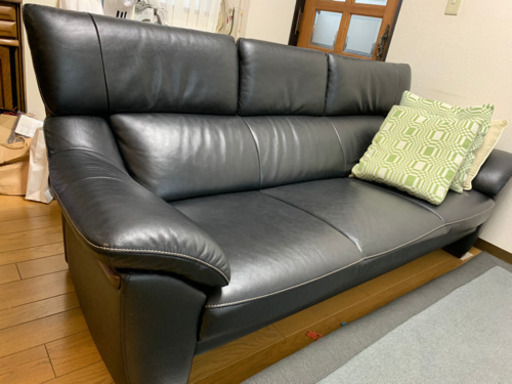 カリモク　ソファ　3人掛け　長椅子