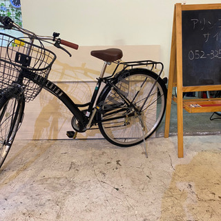 27インチ 6SPEED シティサイクル　ブラック