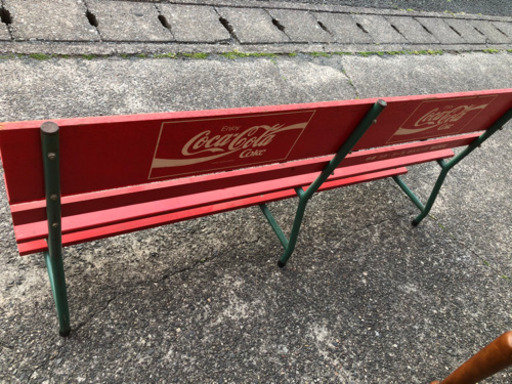 コカコーラ　レトロベンチ　アンティーク 屋外屋内ベンチ
