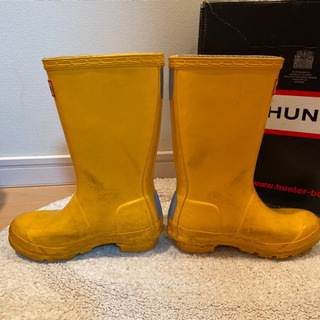 HUNTER レインブーツ  イエローの画像