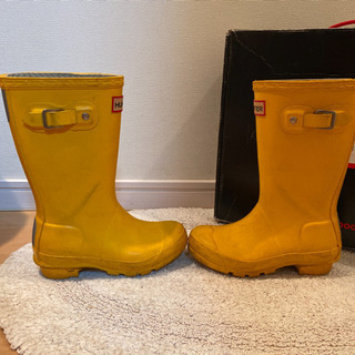 HUNTER レインブーツ  イエローの画像