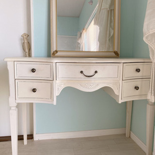 お値下げしました！ホワイト　デスク　白家具　