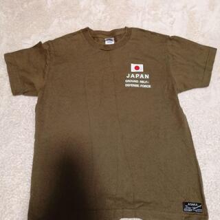 【自衛隊】カーキ色Tシャツ【日の丸】