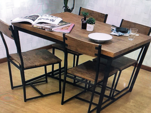 最終値下げ★ヴィンテージ男前インテリア★ダイニング5点セット