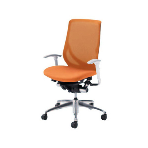 オフィスチェア　オレンジ　オカムラ　Zephyr