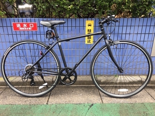 完売【アウトレット・クロスバイク】アサヒサイクル　amadana700C　艶消しブラック　現品限り