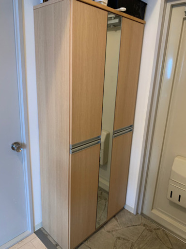 早い者勝ち！《美品》玄関収納 下駄箱 シューズボックス 靴収納 ミラー付 ナチュラルブラウン