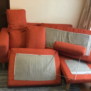 【取りに来てください】　無印良品カウチソファー　カバー新しいです。の画像