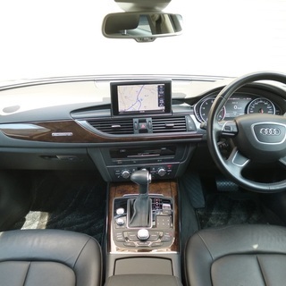 検査2年7月A6 2.8FSIクワトロ LEDヘッドライト/ブラックレザー/MMIナビ/地デジ/バックカメラ/アイドリングストップ/点検記録簿/ワンオーナーの画像