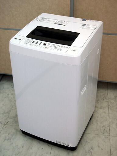 【20】 18年製 ハイセンス 4.5kg 全自動洗濯機 HW-T45C スリム幅